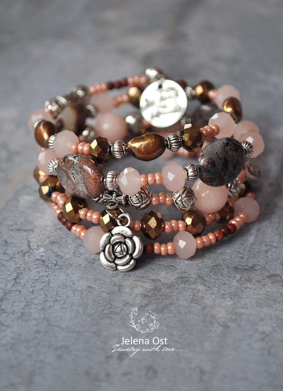 FREE SHIPPING Beautiful Wrap Bracelet Chunky by ShellenD on Etsy