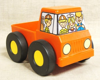 Vintage Tupperware Plastic Toy Truck, Orange, Transportation, Vehicle, Pickup, Cars, Automobile, Child's Toy, Work, Playtime, Pick Up