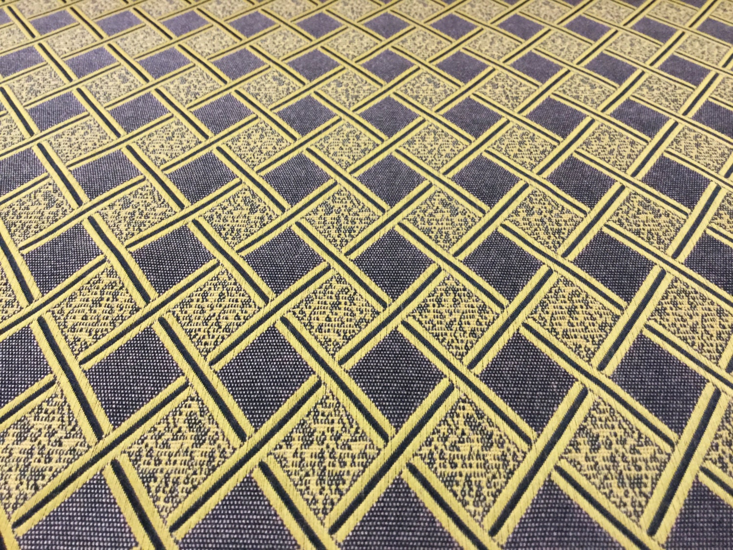 Black and Gold Diamond pattern Upholstery by BROADWAYFABRICS