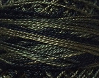 Size 12, O540, Valdani Perle Cotton, Black Olives