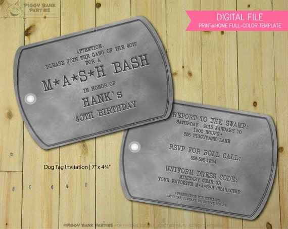 Dog Tag Invitations 10