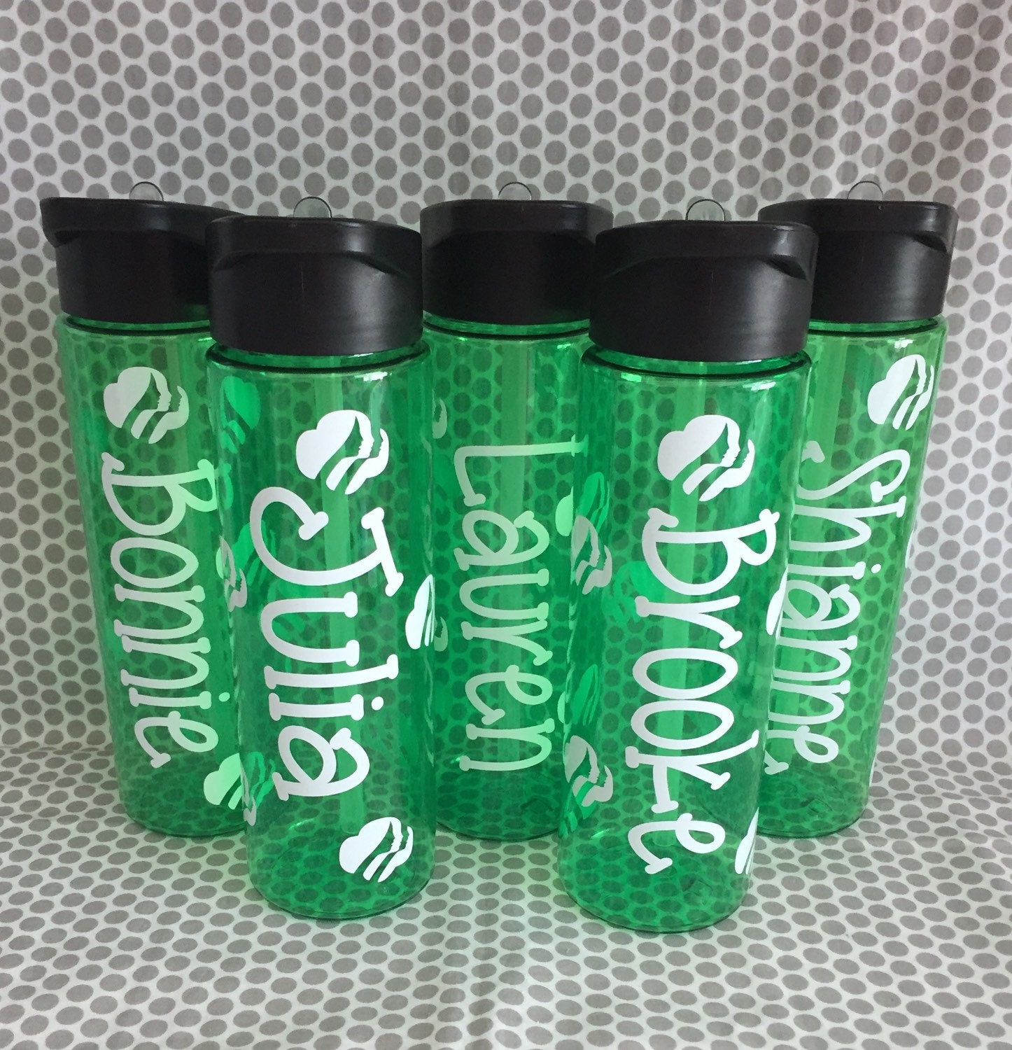 GIRL SCOUT 24 oz. personalized plastic water bottle with straw