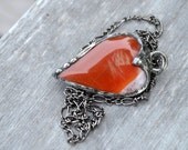 Agate Jewelry, Heart Gemstone, Elongated Heart, Agate Heart, Gemstone Jewelry, Valentines Day, Gift Idea, Romantic Heart Necklace (#2302) Agate Jewelry, Heart Gemstone, Elongated Heart, Agate Heart, Gemstone Jewelry, Valentines Day, Gift Idea, Romantic Heart Necklace (#2302)
