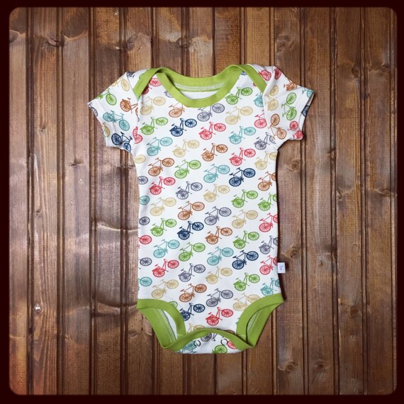 Items similar to newborn baby baby Organic knit bicycle onesie bodysuit