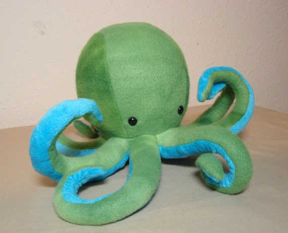 green octopus stuffed animal