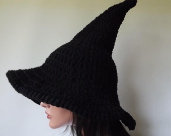 Witch Hat Crochet- The Craft Keeper- Traditional Witch Hat Perfect Pointy Halloween Yule Fashion