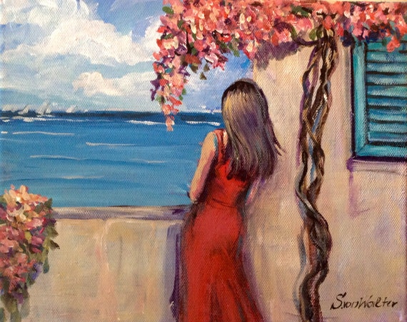 Red dress painting Red dress painting