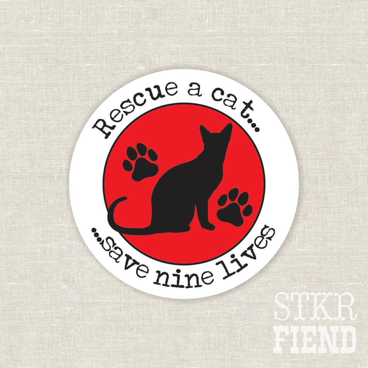 rescue a cat save nine lives bumper sticker