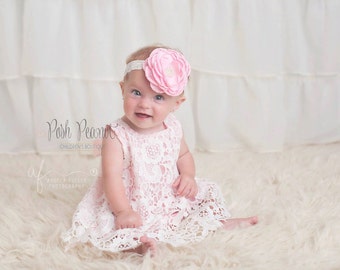 lace dress, pink baby outfit, pink birthday outfit, lace baby outfit, pink infant dress, baby dresses, swing set, shabby chic baby outfit