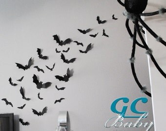 paper bat decorations 20 lg or 200 small confetti black die cut bats for halloween - Bat Decorations paper bat decorations 20 lg or 200 small confetti black die cut bats for halloween - Bat Decorations
