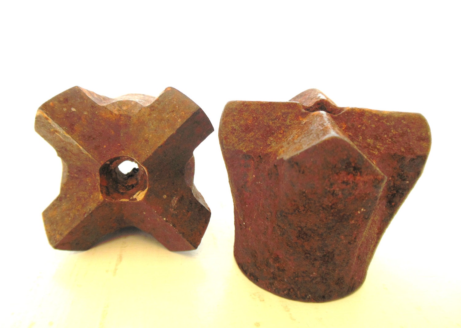 Vintage Rusty Iron Drill Bits Mining Decor 60's