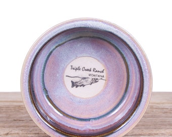 Pottery Handmade Bowl / Triple Creek Ranch Montana / Ceramic Handmade Bowl Wheel Thrown Pottery / Fish Bowl