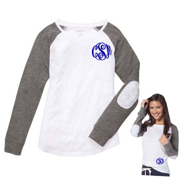 monogram on bottom of shirt