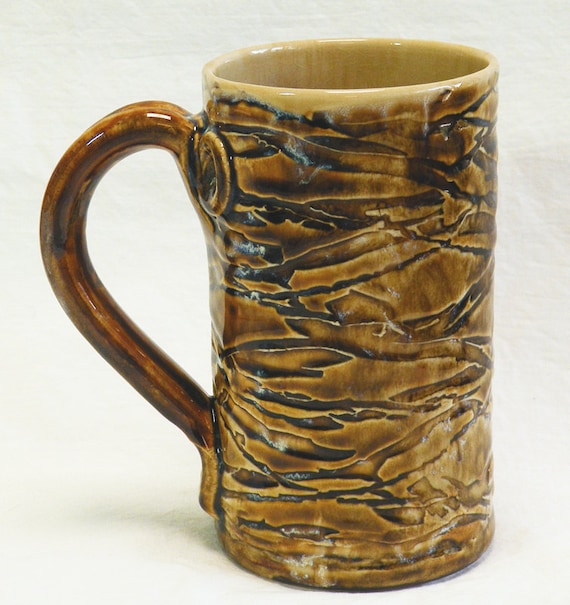 handmade artisan ceramic coffee mug 16oz stoneware 16D049