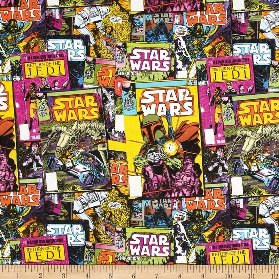 100 Cotton Star Wars Print Quilting Fabric by the by SOFIRETAIL