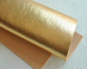 8.5" x 11.5" Metallic Wool Blend Felt Sheet, Gold