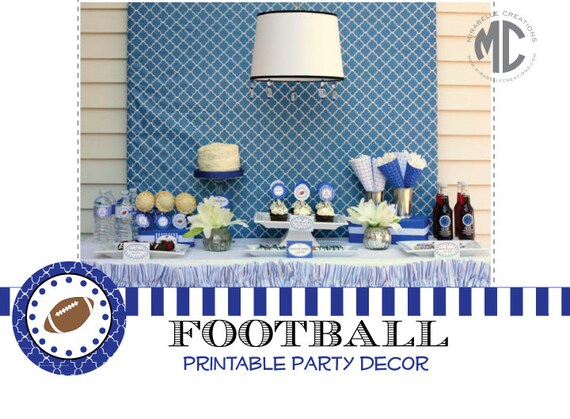 Football Printable Digital Party Collection -- Mirabelle Creations Il_570xn