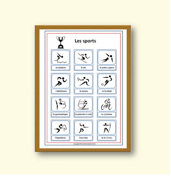 sports-french-school-posterlearn-names-of-sports-in-french