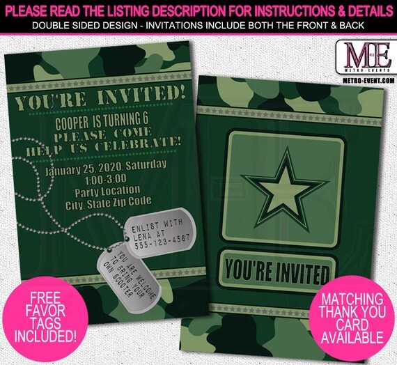 Camo Invitations, Army Invitation, Invitations, Invitation, Birthday Invitations, Camo Party Invitation, Army Invitations, Party Invitations Il_570xn