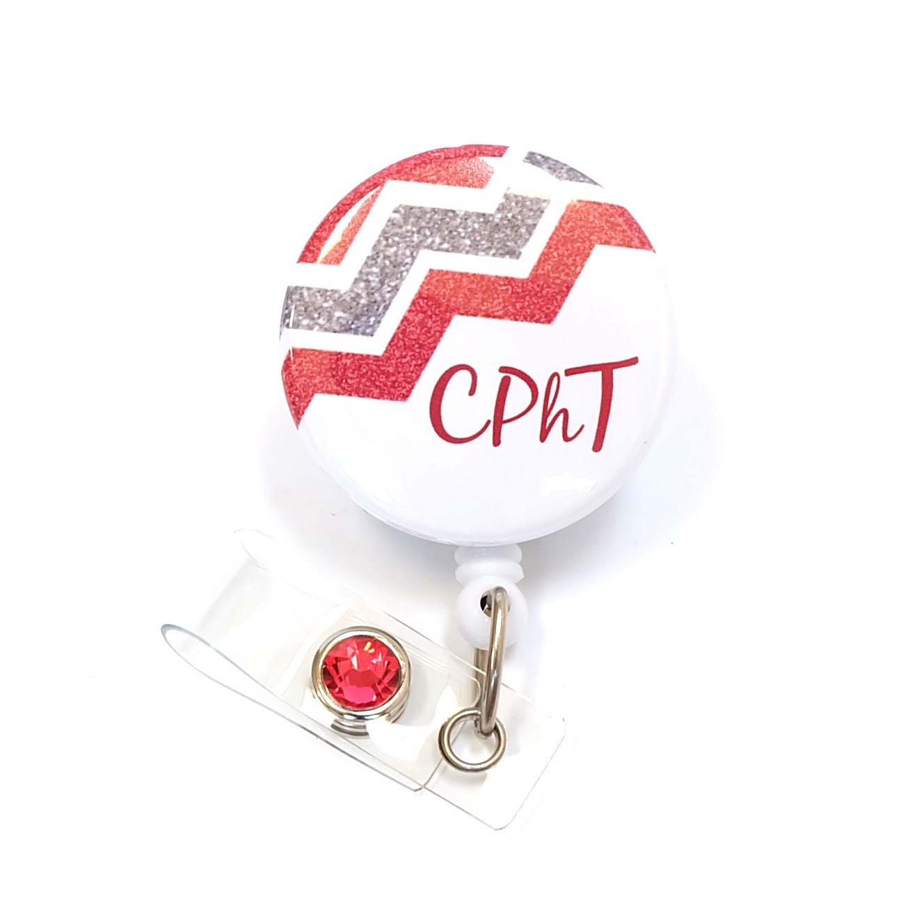 CPhT Badge Reel Pharmacy Tech Gifts Retractable Badge Clip