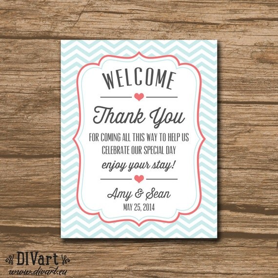 Printable Welcome Tags | printable welcome bag tag wedding favor tag hang tag thank Printable Welcome Tags | printable welcome bag tag wedding favor tag hang tag thank