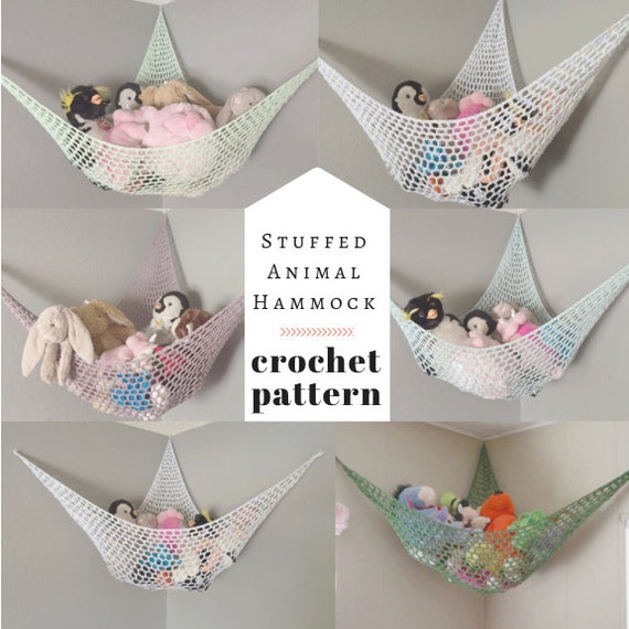 PATTERN // Crochet Stuffed Animal Hammock // Kid's Room