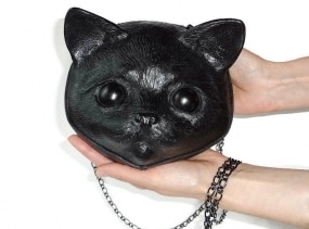 Cat bag cat toy cat art cat Gothic cat purse kitten purse kitty cat decor catnip leather bag cat purses