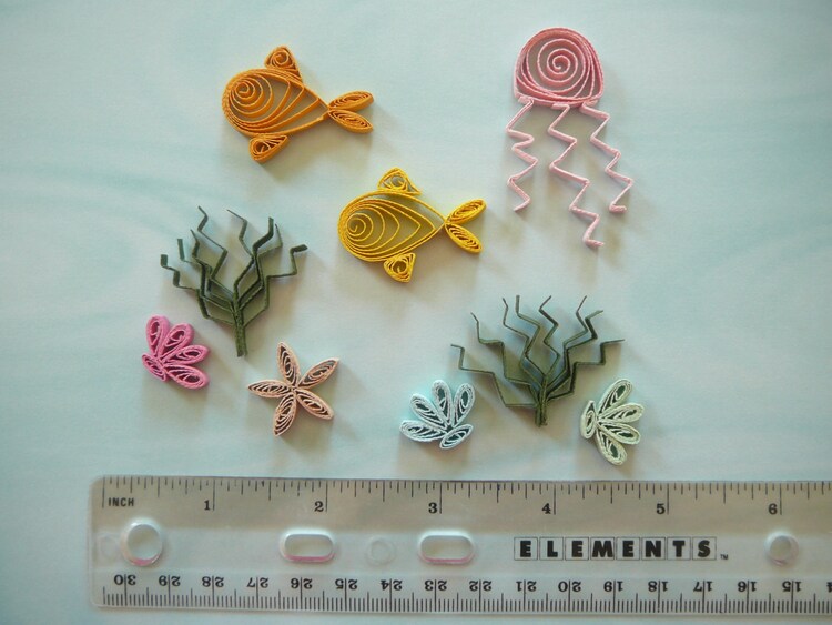 Paper Quilled Under Water Sea Life by Customcrafter500 on Etsy