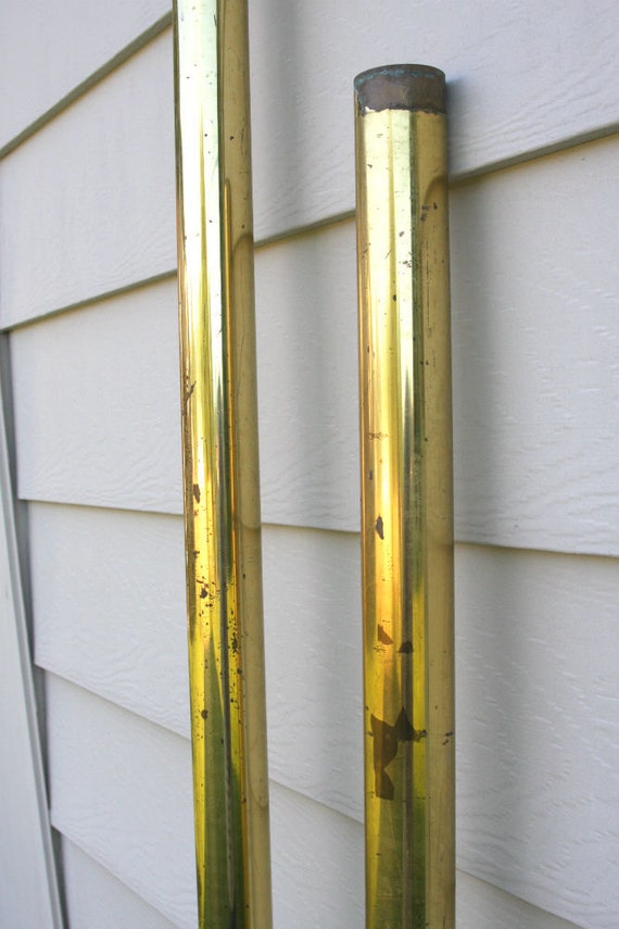 Vintage Brass Handrail Bar Hanging Plant Garden Pole Foot