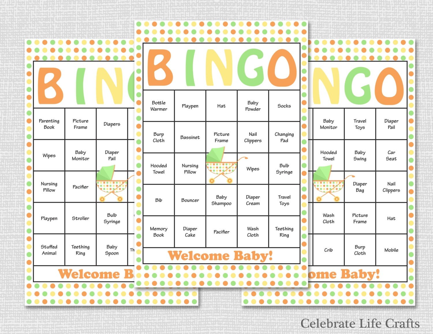 60 baby shower bingo cards printable baby shower games