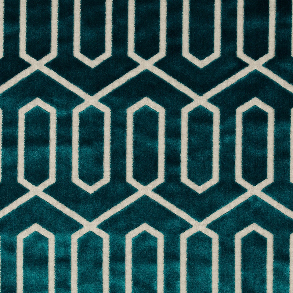 Gold Geometric Velvet Upholstery Fabric - Modern Velvet ...