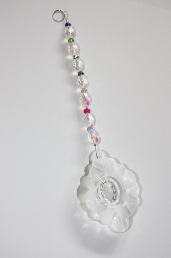 Clear Crystal Beaded Suncatcher