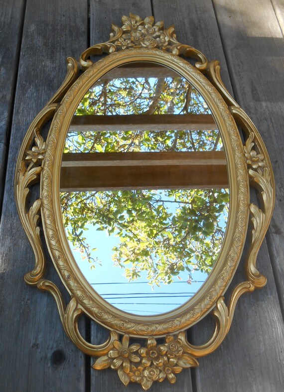 Vintage Syroco wall mirror mid century Hollywood Regency