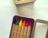 Set of 12 Oversized Traditional Crayons in Tin