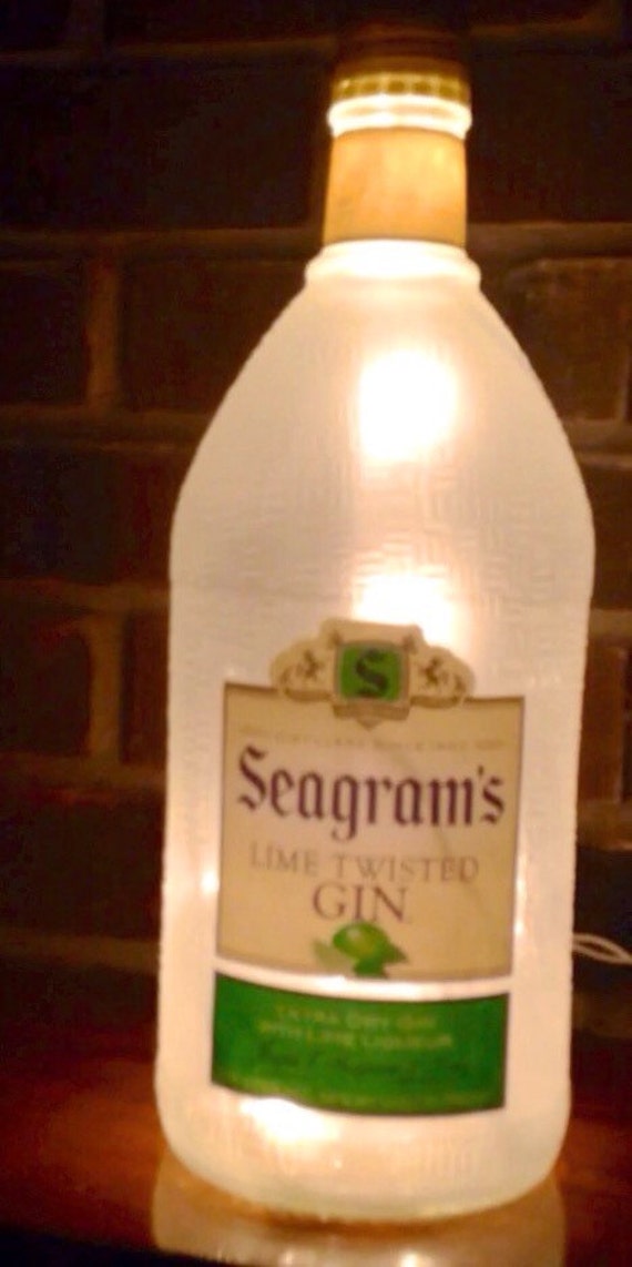 Seagrams Lime Twisted Gin Large Lighted by Lightitupcreations