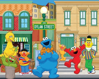 Sesame Street Party Backdrop - .JPEG File via Email Delivery - You Print Your Own