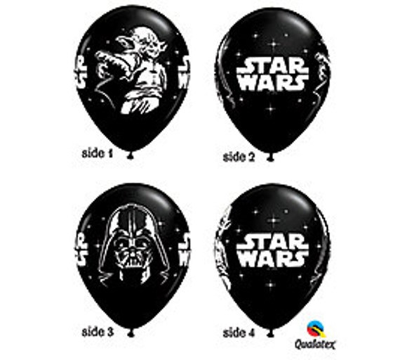 Star Wars Character Latex Balloon 5 count, birthday, movie, party, DIY supply Il_570xn