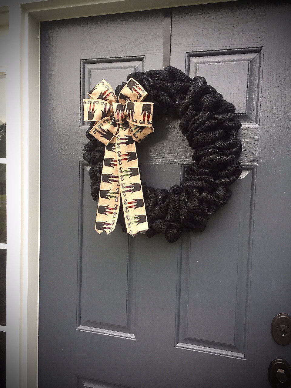 Black Halloween Wreath
 Black Burlap Wreath Halloween Wreaths Black Halloween