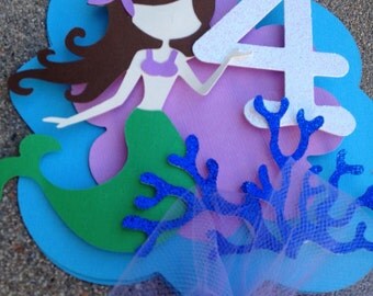 Mermaid cake topper, under the sea cake topper, mermaid decoration, under the sea decoration