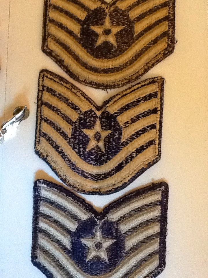 LOT of Vintage AIR FORCE Chevron Rank Insignia Stripes 10