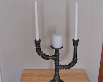 Industrial Pipe Wedding Unity Candle Holder