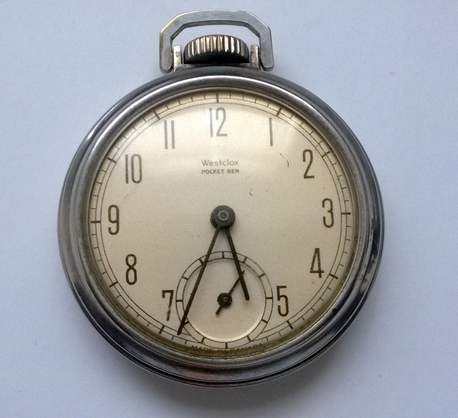 Vintage Westcox Pocket Ben Pocket Watch 1950’s Made In Canada Haute Juice