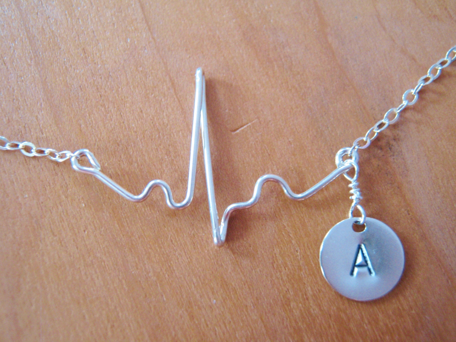 Heartbeat Necklace EKG necklace gift for nurse expectant