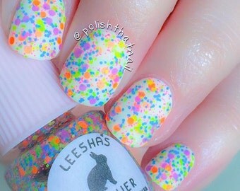 Ions of Neon - Full Size or Mini Neon Rainbow Glitter Nail Polish