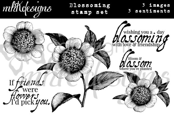 Blossoming Digital Stamp Set