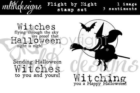 Flight By Night Digital Stamp Set