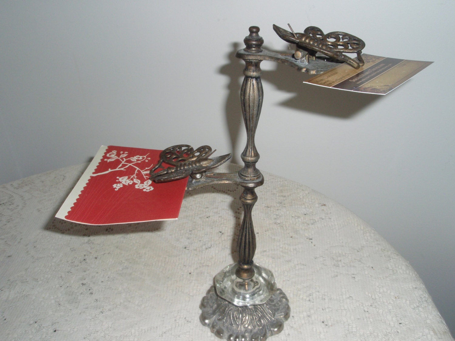 Vintage Victorian Calling Card HolderBrass Card holder brass