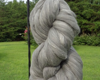 Gray 100% Australian Merino Wool Top Roving Fiber Spinning, Felting Crafts -SALE! Choose - 1 lb, 2 lb, 4 lb, 8 lb, 10 lb