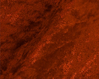 Crushed Panne Velour Fabric Rust - 1 Yard Style 10002