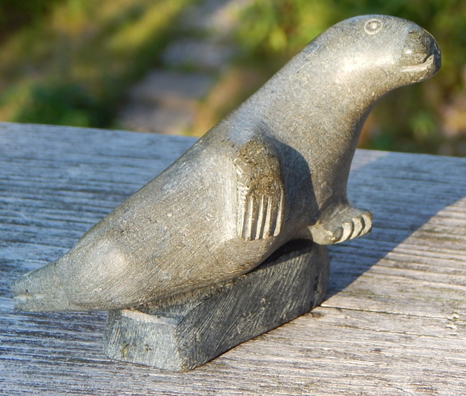 Reserved For Mary Inuit Eskimo Soapstone Carving Of A Seal By